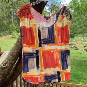 Multi-color top with beading